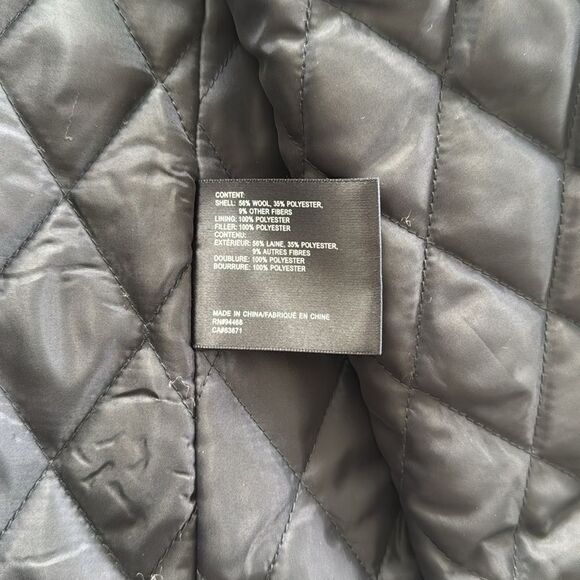 NAUTICA Classic Wool Blend Black Coat Men’s Size XXL Button Up Lined Peacoat - Picture 11 of 12